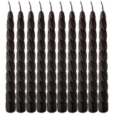 Набор свечей из 10 штук крученые лакированный черный высота 23 см ADPAL 348-846