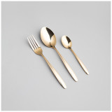 Набор столовых приборов FIORE 12 пр., пвд покрытие, цвет: шампань, сталь 18/0 AGNESS 1000-003