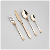 Набор столовых приборов SENSO 16 пр., сталь 18/10, пвд покрытие, цвет: шампань AGNESS 1000-017