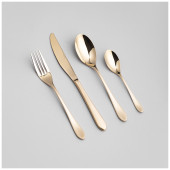 Набор столовых приборов SENSO 16 пр., сталь 18/10, пвд покрытие, цвет: шампань AGNESS 1000-017