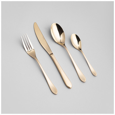 Набор столовых приборов SENSO 16 пр., сталь 18/10, пвд покрытие, цвет: шампань AGNESS 1000-017