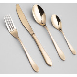 Набор столовых приборов SENSO 24 пр., сталь 18/10, пвд покрытие, цвет: шампань AGNESS 1000-030