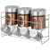 Набор банок для сыпучих продуктов и баночек для специй на метал. подставке AGNESS 172-142