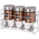 Набор банок для сыпучих продуктов и баночек для специй на метал. подставке AGNESS 172-142