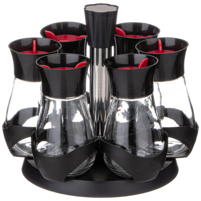 Набор баночек для специй из 6 шт. на вращающейся подставке AGNESS 172-143-1