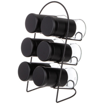 Набор баночек для специй из 6 шт. на метал. подставке AGNESS 172-144-3