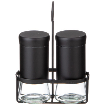Набор баночек для специй из 2 шт. на метал. подставке AGNESS 172-146-2