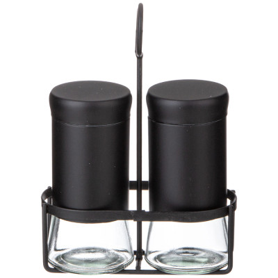 Набор баночек для специй из 2 шт. на метал. подставке AGNESS 172-146-2