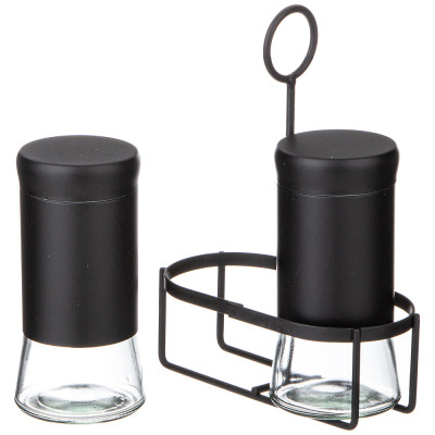 Набор баночек для специй из 2 шт. на метал. подставке AGNESS 172-146
