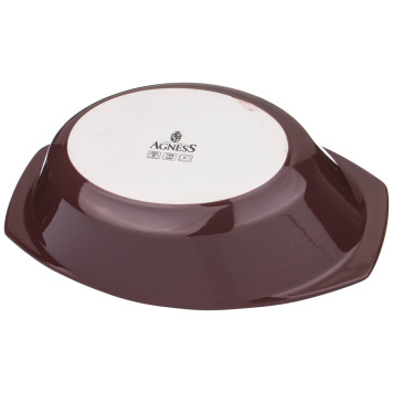 Форма для запекания со стеклянной жаропрочной крышкой 35,5*21,3*13,4см 2,5л корич. (кор=6шт.) AGNESS 189-310-2