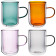 Набор из 4-х кружек "DOUBLE-WALL" 250 мл. диа=7,5 см. в=10,5 см. на подставке (кор=4наб.) AGNESS 249-200