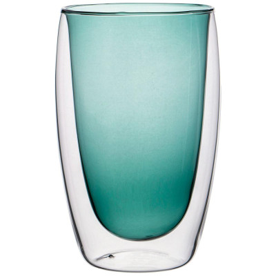 Стакан с двойными стенками "DOUBLE-WALL" 450 мл. диаметр=8,5 см. высота=14,5 см (кор=48шт.) AGNESS 249-212