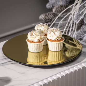 Тортовница вращающаяся "GOLDEN MIRROR" 30 см AGNESS 357-250