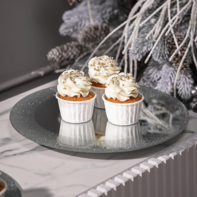 Тортовница вращающаяся "SILVER MIRROR" 30 см AGNESS 357-251