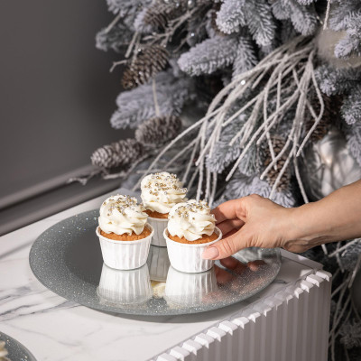 Тортовница вращающаяся "SILVER MIRROR" 30 см AGNESS 357-251-1-4