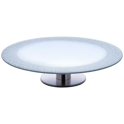 Тортовница на ножке "SILVER MIRROR" 30*7 см AGNESS 357-255-1-1