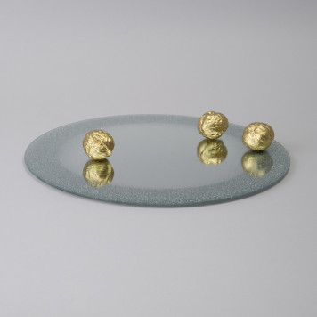 Блюдо сервировочное "SILVER MIRROR" 30 см AGNESS 357-257-1-1