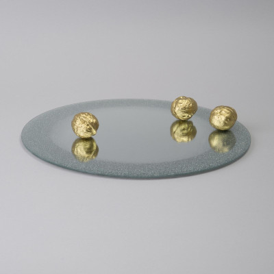 Блюдо сервировочное "SILVER MIRROR" 30 см AGNESS 357-257-1-1