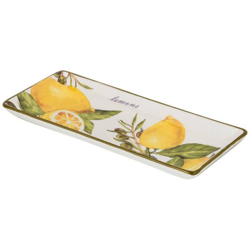 Блюдо "ЛЕМОН ТРИ" 28*12*3 см (кор=32шт.) AGNESS 358-1539-1