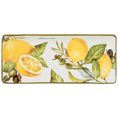 Блюдо "ЛЕМОН ТРИ" 28*12*3 см (кор=32шт.) AGNESS 358-1539