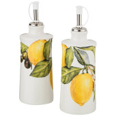 Набор для масла/уксуса "ЛЕМОН ТРИ" 2пр. 6,5*14,5 см 300 мл (кор=16наб.) AGNESS 358-1569