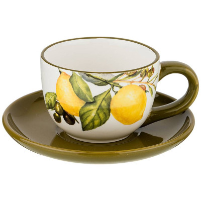 Чайная пара "ЛЕМОН ТРИ" 220 мл (кор=36наб.) AGNESS 358-1578