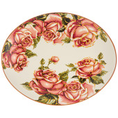 Блюдо овальное "КОРЕЙСКАЯ РОЗА" 31,5*25,5 см. высота=3 см. (кор=18шт.) AGNESS 358-1700