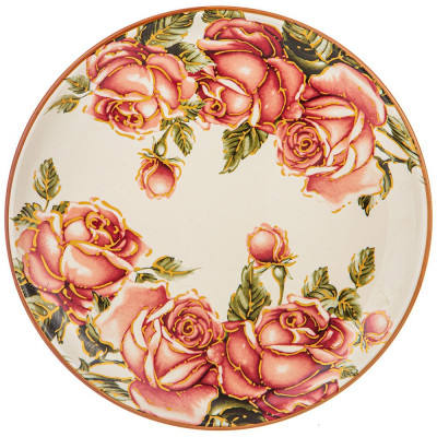 Тарелка подстановочная "КОРЕЙСКАЯ РОЗА" 26*26 см. высота=3 см. (кор=16шт.) AGNESS 358-1701