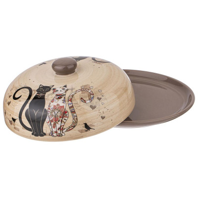 Блюдо для блинов "ПАРИЖСКИЕ КОТЫ" 23*10 см (кор=12шт.) AGNESS 358-1728-1