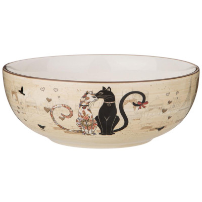 Салатник "ПАРИЖСКИЕ КОТЫ" 16,5*6 см 800 мл (кор=24шт.) AGNESS 358-1745-1