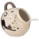 Солонка с ложкой "ПАРИЖСКИЕ КОТЫ" 9,5*10 см 170 мл (кор=48шт.) AGNESS 358-1748