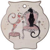 Подставка под горячее "ПАРИЖСКИЕ КОТЫ" 16*16*1 см (кор=48шт.) AGNESS 358-1755