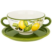 Бульонница "ЛЕМОН ТРИ" 19*14*7 см 550 мл (кор=18шт.) AGNESS 358-1759