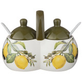 Банка 2 секции "ЛЕМОН ТРИ" 17*10*13 см / 2х320 мл (кор=24шт.) AGNESS 358-1788