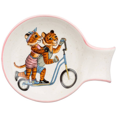 Подставка под ложку "ТИГРИНЫЕ ИСТОРИИ" 15*11,5*2,5 см (кор=48шт.) AGNESS 358-1910