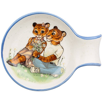 Подставка под ложку "ТИГРИНЫЕ ИСТОРИИ" 15*11,5*2,5 см (кор=48шт.) AGNESS 358-1911