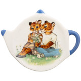 Подставка под чайные пакетики "ТИГРИНЫЕ ИСТОРИИ" 12*8,5*1,5 см (кор=144шт.) AGNESS 358-1915