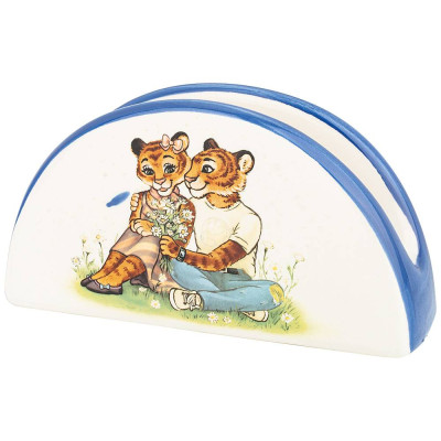 Салфетница "ТИГРИНЫЕ ИСТОРИИ" 13,5*4*7 см (кор=96шт.) AGNESS 358-1919