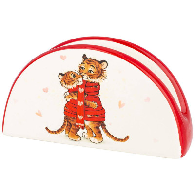 Салфетница "ТИГРИНЫЕ ИСТОРИИ" 13,5*4*7 см (кор=96шт.) AGNESS 358-1920