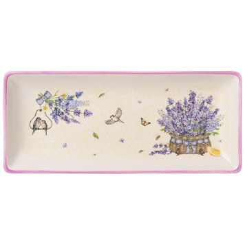 Блюдо "ПРОВАНС ЛАВАНДА" 28*12 см. высота=3 см. (кор=32шт.) AGNESS 358-2000