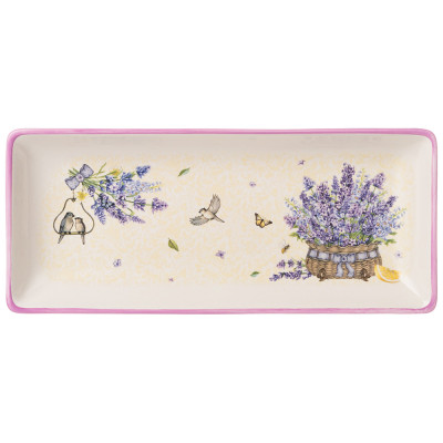 Блюдо "ПРОВАНС ЛАВАНДА" 28*12 см. высота=3 см. (кор=32шт.) AGNESS 358-2000