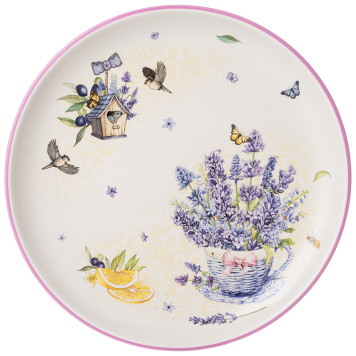 Тарелка подстановочная "ПРОВАНС ЛАВАНДА" 26*26 см. высота=3 см. (кор=16шт.) AGNESS 358-2004