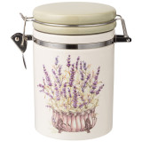 Емкость для сыпучих продуктов "ДУША ПРОВАНСА" 9,5*9,5 см. высота=15 см / 600 мл (кор=36шт.) AGNESS 358-2051