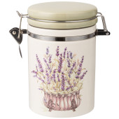 Емкость для сыпучих продуктов "ДУША ПРОВАНСА" 9,5*9,5 см. высота=15 см / 600 мл (кор=36шт.) AGNESS 358-2051