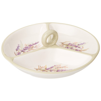 Менажница 3 секции "ДУША ПРОВАНСА" 22*22*8 см (кор=16шт.) AGNESS 358-2067-1