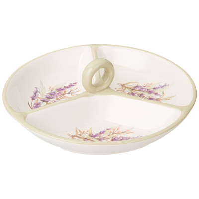 Менажница 3 секции "ДУША ПРОВАНСА" 22*22*8 см (кор=16шт.) AGNESS 358-2067-1