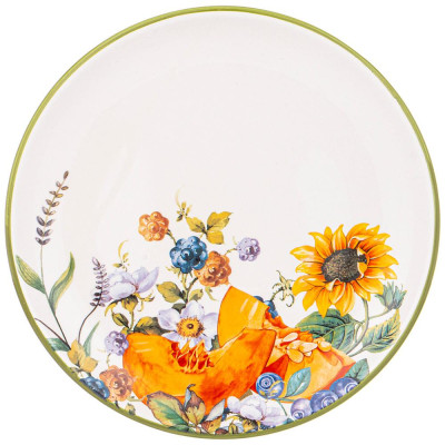 Тарелка закусочная "УРОЖАЙ" 21*2,5 см (кор=24шт.) AGNESS 358-2077