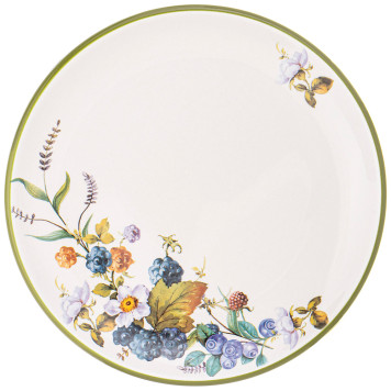 Тарелка закусочная "УРОЖАЙ" 21*2,5 см (кор=24шт.) AGNESS 358-2078