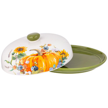 Блюдо для блинов с крышкой "УРОЖАЙ" 23*10 см (кор=12шт.) AGNESS 358-2086-1