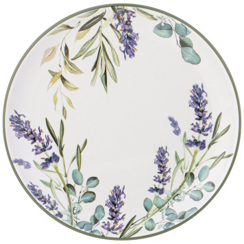 Тарелка закусочная "ЛАВАНДА" 21*2,5 см (кор=24шт.) AGNESS 358-2147